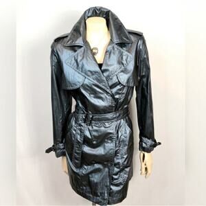 Lafayette 148 Gunmetal Gray Trench SZ 8